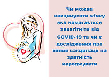 Чи можна вакцинувати жінку яка намагається завагітніти від COVID-19 та чи є дослідження про вплив вакцинації на здатність народжувати